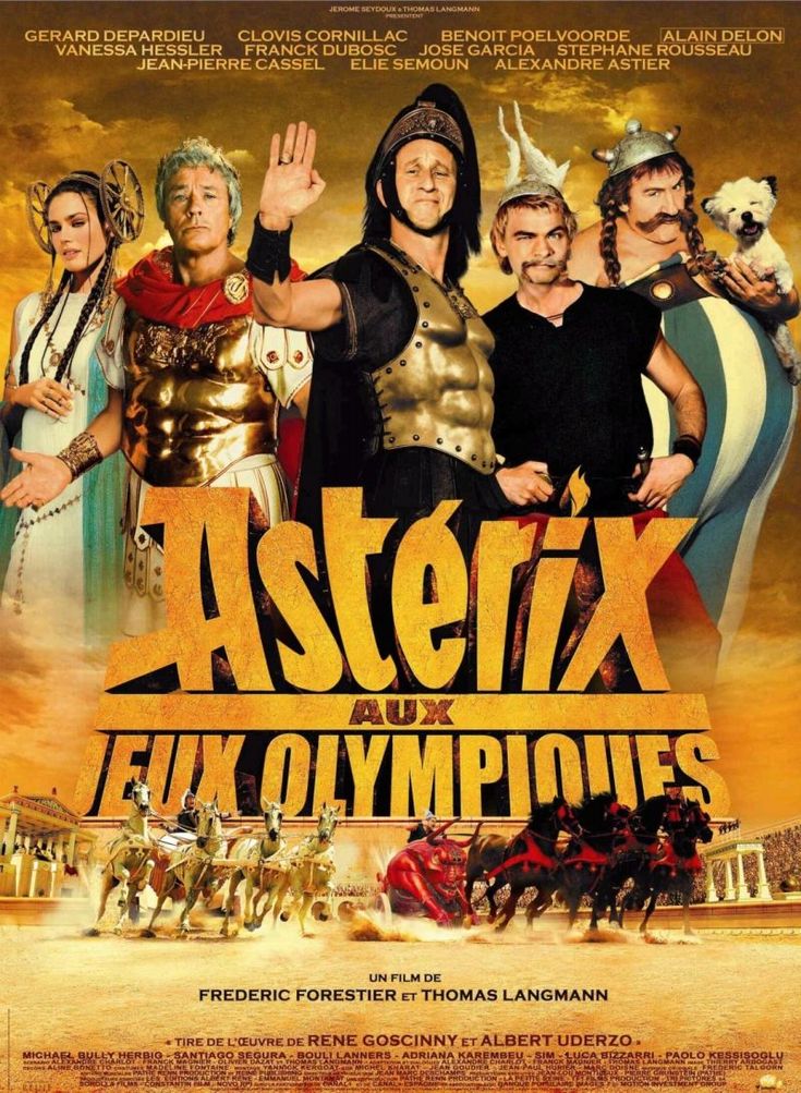 the poster for asterix and the umpiaad, which is in english