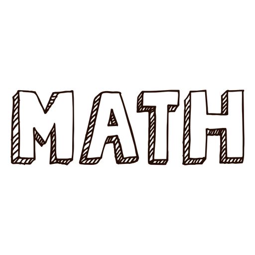 the word math written in chalk on a white background