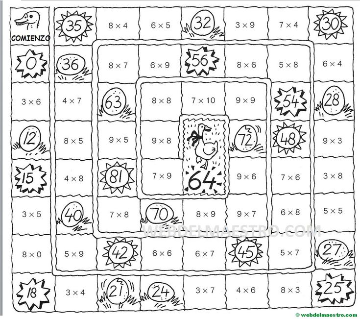 a printable game for kids to play with the numbers and symbols on it's board