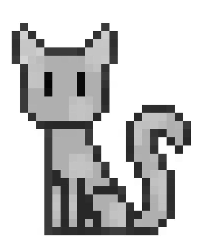 Cartoon Cat Pixel Art