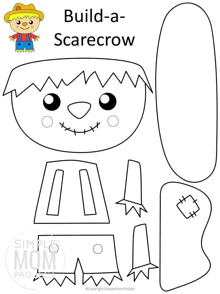 Free Printable Scarecrow Craft Template - Simple Mom Project ...