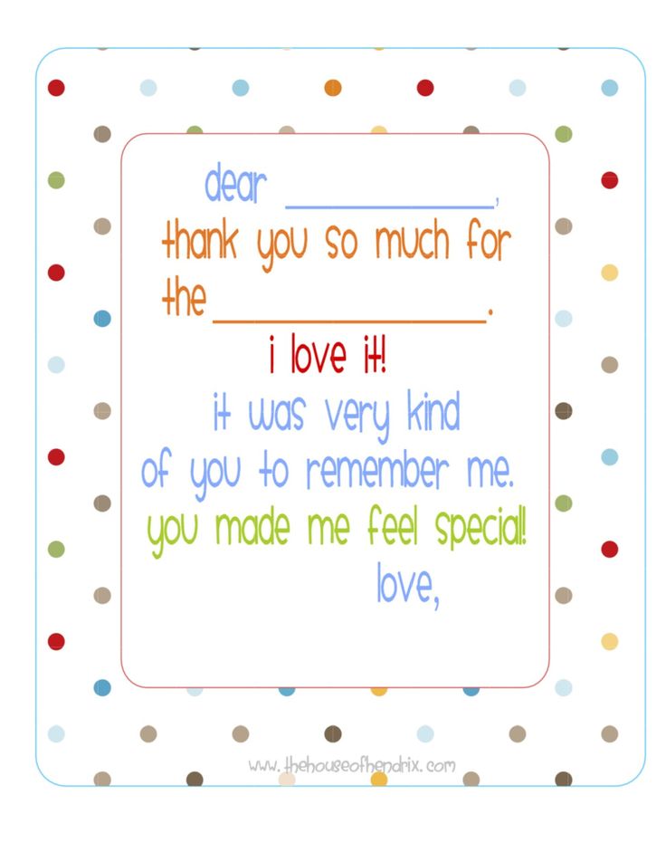 a thank card with the words dear, thank you so much for the i love it