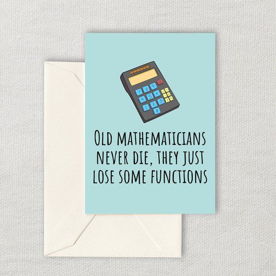 Mathematician Birthday Card Printable Math Birthday Card | Etsy