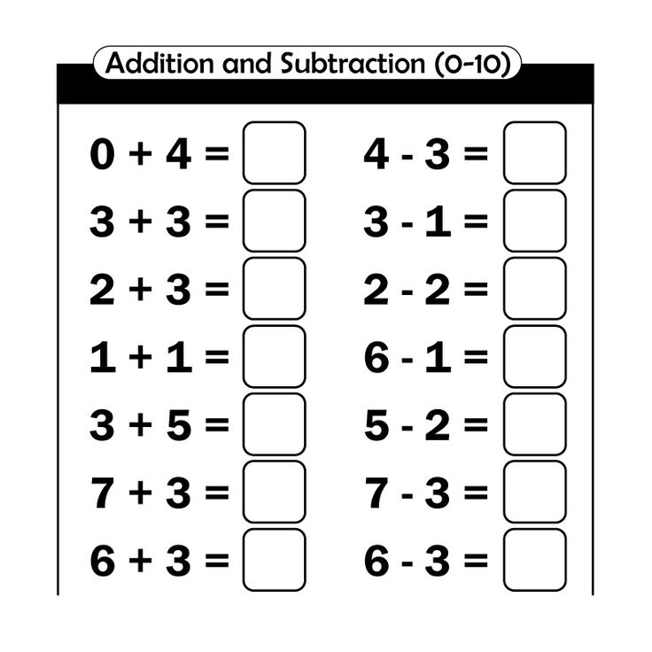 Math exercise - Addition and Subtraction (0-10) - zoonki.com | Basic ...