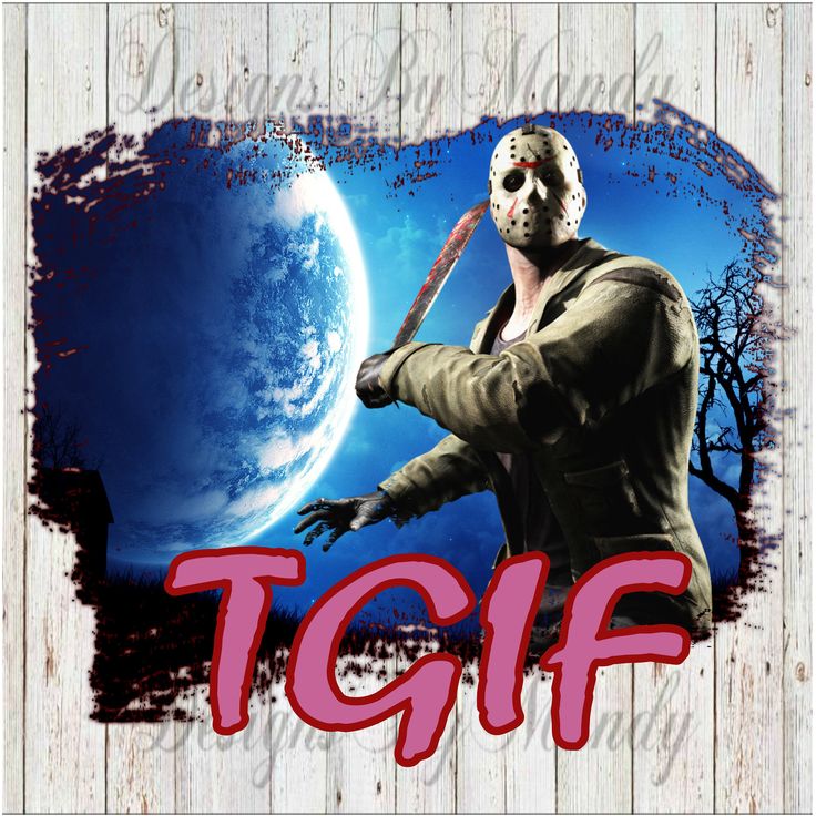 TGIF PNG, Jason PNG, Friday the 13th Digital Download, Halloween ...