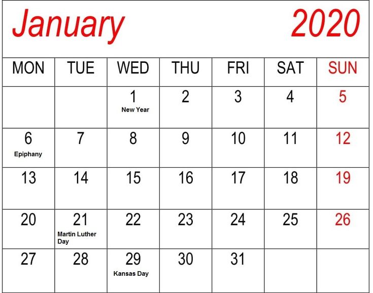 a calendar with the word january in red and white, is shown on a white background