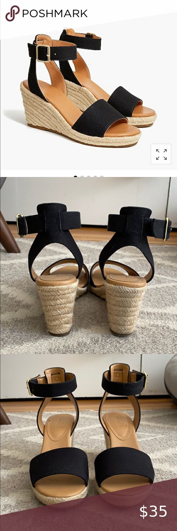 J. by J Crew strappy canvas espadrille wedges J. By J. Crew strappy canvas espadrille wedges EUC - worn once, no flaws J. Crew Factory Shoes J Crew Factory, Espadrilles Wedges, Sandal Espadrille, Espadrilles, J Crew, Wedges, Women Shoes, Handbags, Canvas