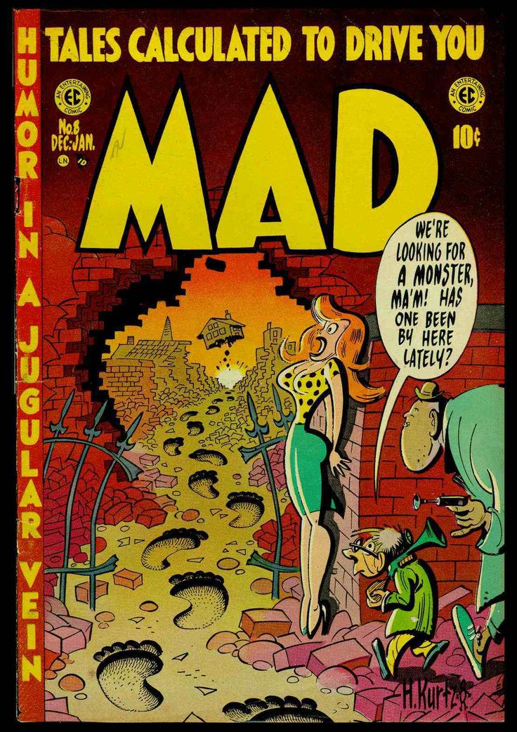 an old comic book cover for mad