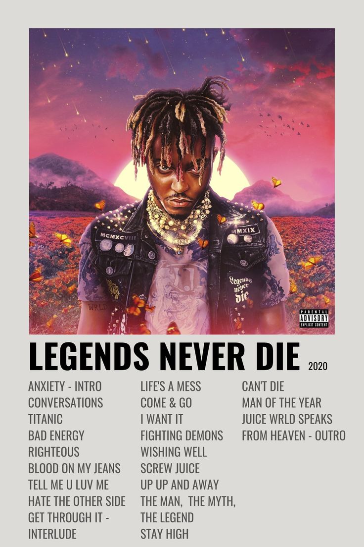 Juice WRLD - Legends Never Die. | Minimalist music, Music poster design ...