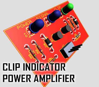 an electronic device with the words clip indicator power amplifier