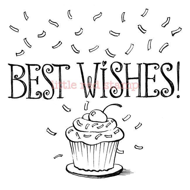 a cupcake with the words best wishes