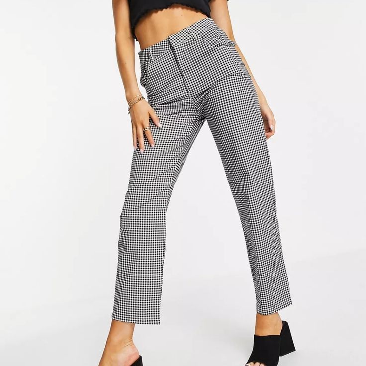 Reposhing This Item I Purchased From @Pixie_girl_posh. Loved It, But Ready To Rotate For Something New. Questions? Leave A Comment Below! Trendy Plaid Pants For Summer, High Waist Pants, Waist Pants, Cotton On, High Waisted Pants, Leave A Comment, Gingham, Pant Jumpsuit, Asos