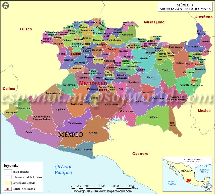 Mapa de michoacan, Mapas, Mapa geografico de mexico