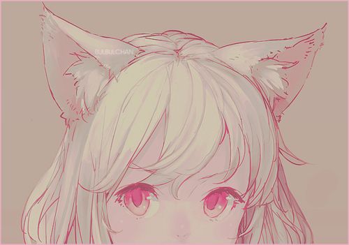 Anime Cat Ears, Chibi Manga, 얼굴 그리기, Anime Animals, Anime Cat, Cat Girl, Anime Artwork, Art Anime, Animal Illustration