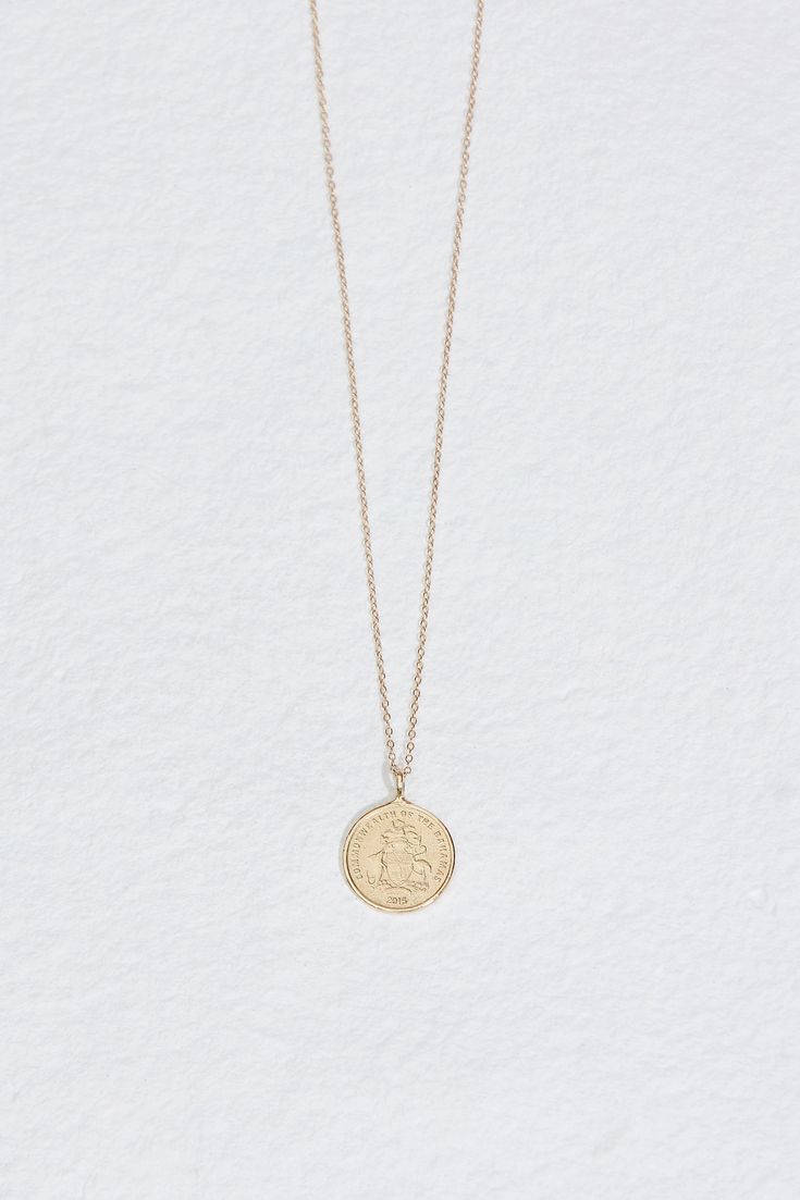 gold necklace with gold cast of bahamian penny Everyday Yellow Gold Coin Necklace, 14k Gold Coin Pendant Necklace For Everyday, Everyday 14k Gold Coin Necklace, Gold Coin Pendant, Gold Coin Necklace, Coin Pendant Necklace, Gold Coin, All I Want For Christmas, Coin Necklace