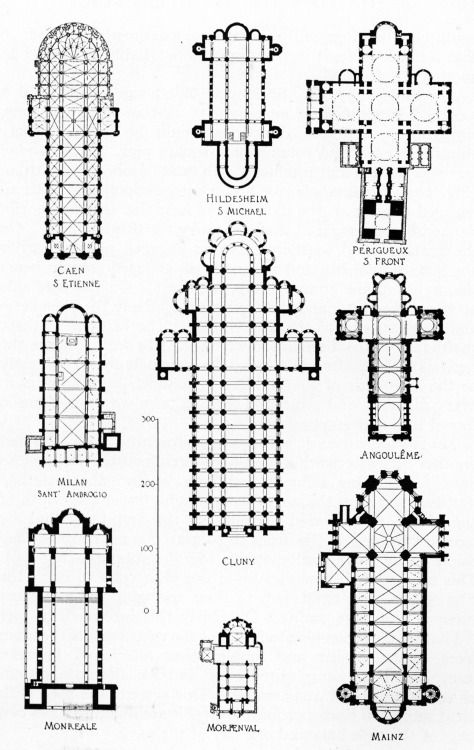 an old architectural drawing shows the different sections of a building and how they are made