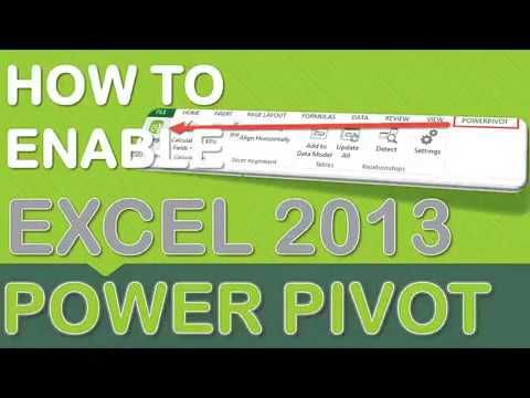 how to enable excel 2013 power pivot