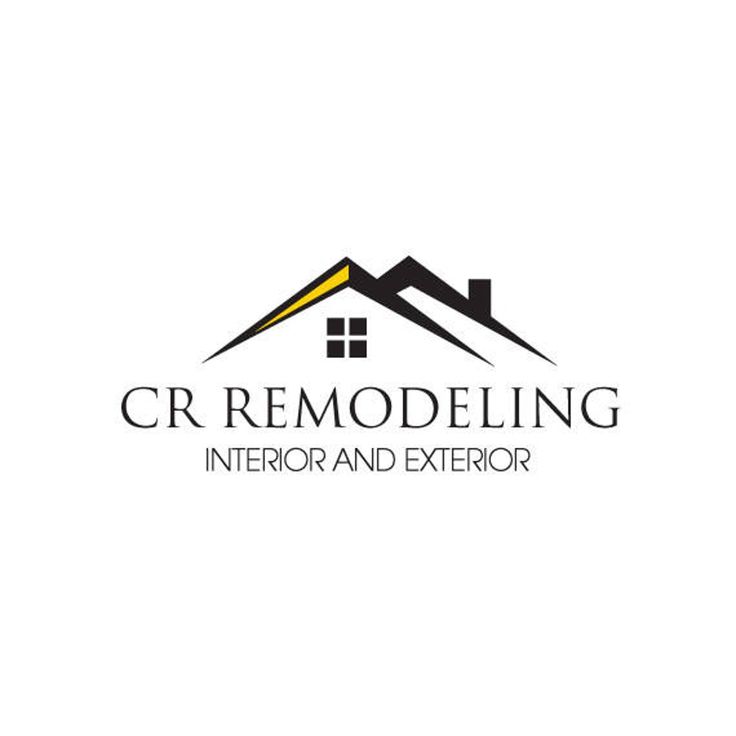 the logo for cr remodeling interior and exterior