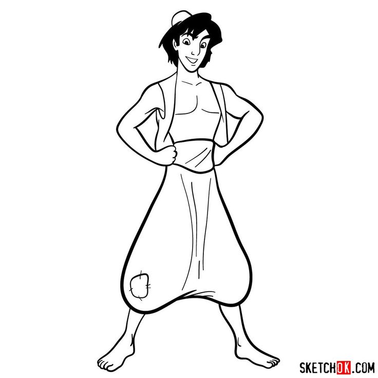 How to draw Aladdin | Disney drawings sketches, Disney sleeve tattoos ...