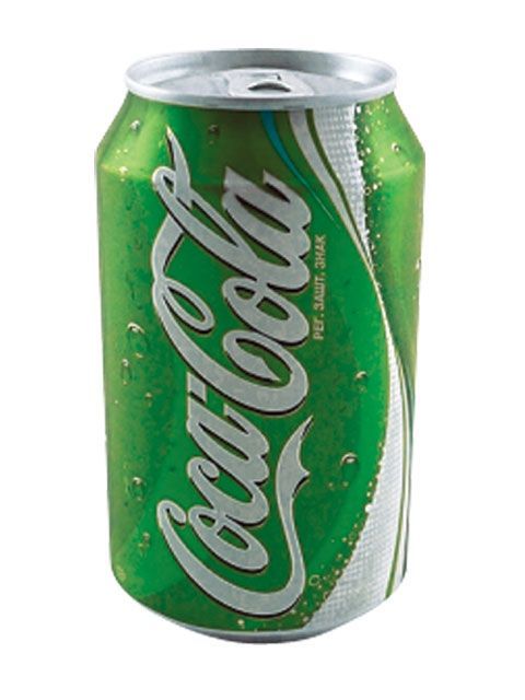 a can of coca - cola on a white background