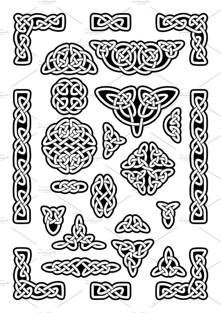 an image of celtic designs in black and white