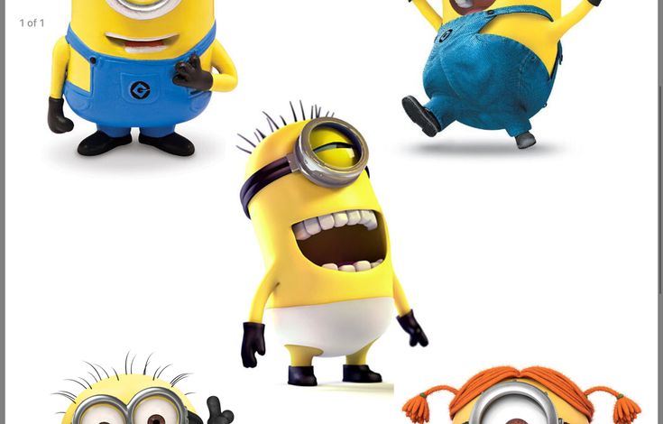 three cartoon minion characters with different expressions