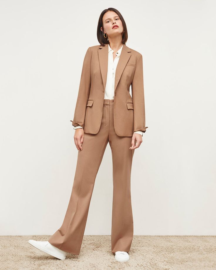 Timeless Formal Fall Pantsuit, Tailored Suits With Welt Pockets For Work, Professional Notch Lapel Sport Coat For Fall, Formal Single-breasted Fall Pantsuit, Formal Fall Single-breasted Pantsuit, Fall Formal Single-breasted Pantsuit, Fall Season Formal Single-breasted Pantsuit, Timeless Fall Workwear Pantsuit, Fall Professional Sport Coat