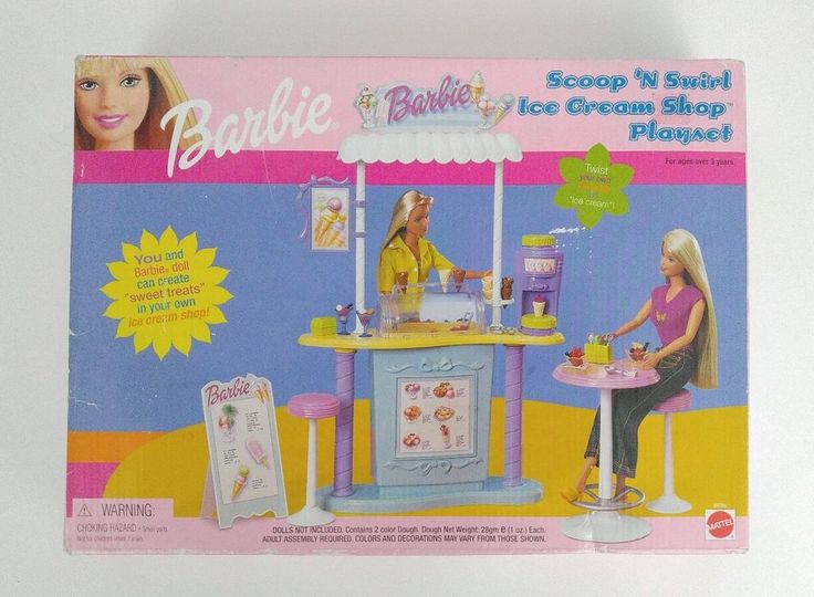 barbie's ice cream shop playset in the box