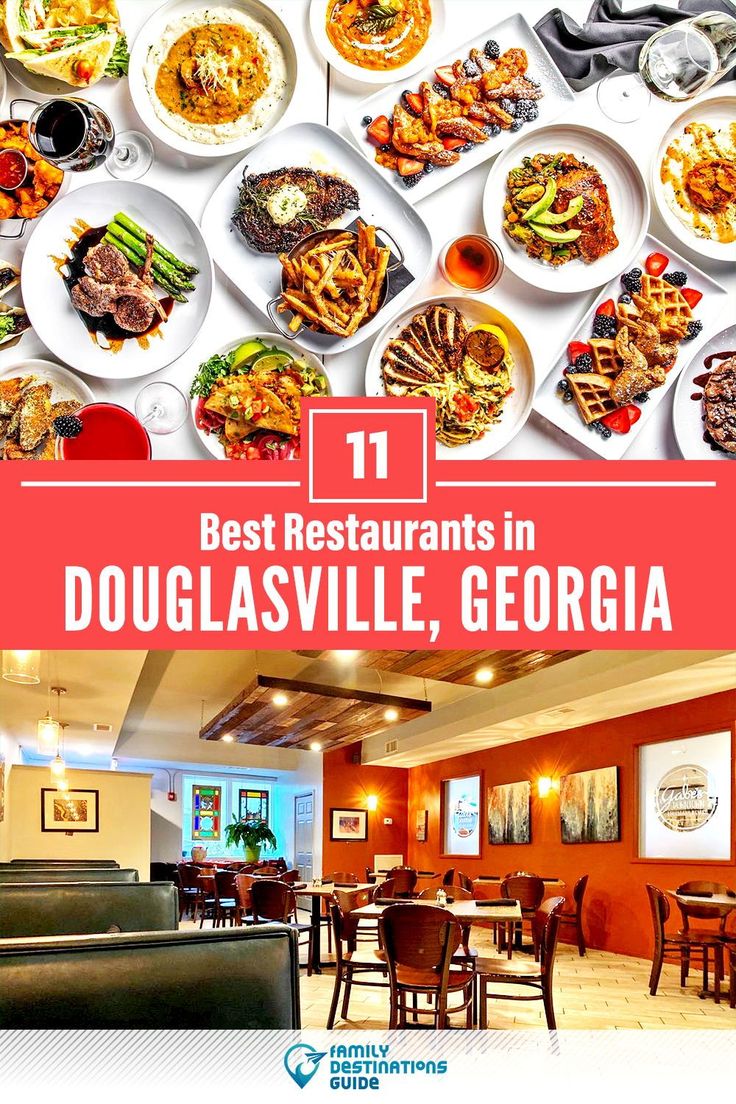 the best restaurants in douglasville, georgia with pictures of food and drinks on them