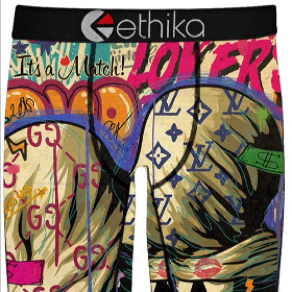 Ethika Boxer Shorts Brand New In The Package Stretch Boxer Briefs With Letter Print For Streetwear, Stretch Letter Print Boxer Briefs For Streetwear, Casual Graphic Print Boxer Briefs, Purple Letter Print Bottoms For Streetwear, Purple Bottoms With Letter Print For Streetwear, Multicolor Letter Print Short Bottoms, Multicolor Letter Print Shorts, Casual Sports Boxer Briefs With Graphic Print, Summer Streetwear Letter Print Boxer Briefs