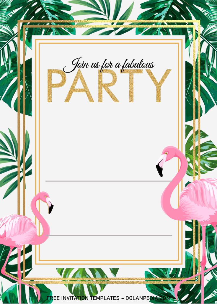 Summer Party Invitation Templates - Editable .Docx | Party invite ...