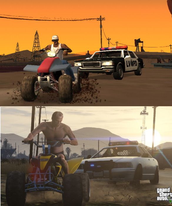 Screenshot Comparison: GTA San Andreas vs GTA V - GTA 5 Cheats Grand ...