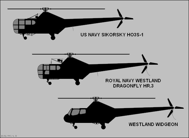 three different types of helicopters are shown in black and white