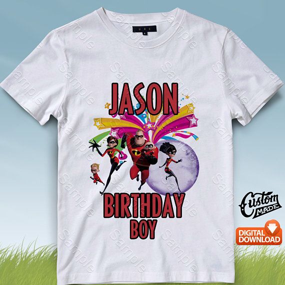 an image of a birthday shirt with the characters from disney and pixa on it