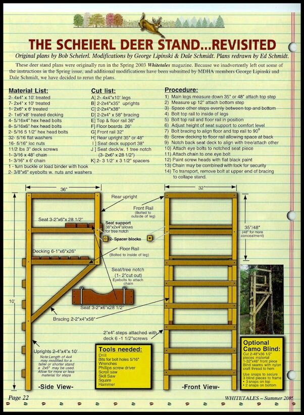 the scheier deer stand revisited with instructions on how to use it