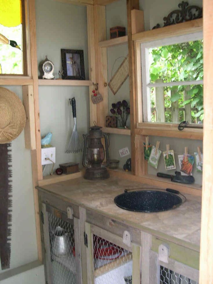 Pin by Sally Kramer on Our Farmhouse Shed interior, Garden shed