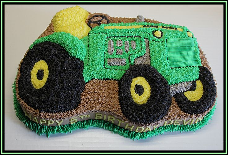 a cake made to look like a tractor