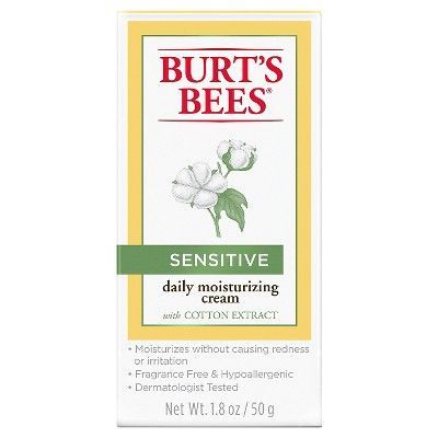 Burt's Bees Sensitive Daily Moisturizing Cream - 1.8 oz Moisturizer For Sensitive Skin, Sensitive Eyes, Moisturizer With Spf, Moisturizing Cream, Burt's Bees, Moisturizing Body Wash, Whitening Cream, Burts Bees, Daily Moisturizer