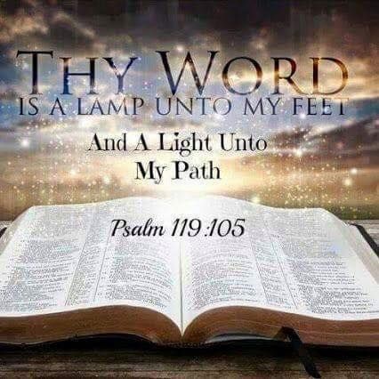 an open book with the words, thy word is alamp unto to my feet