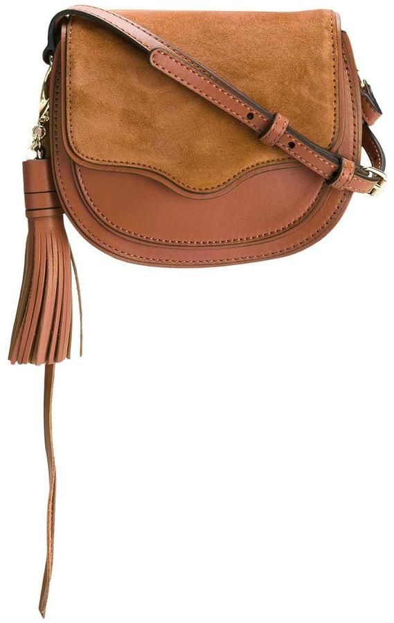 Rebecca Minkoff tassel detail saddle bag Suede Tassel, Saddle Bag, Rebecca Minkoff, Saddle Bags, Saddle, Tassels, Brown Leather, Leather