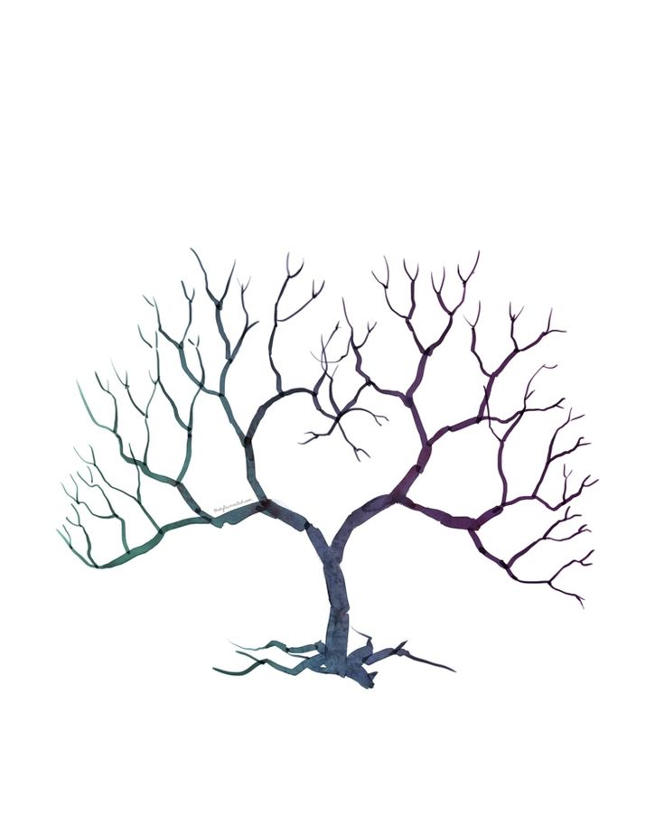 a drawing of a tree with no leaves