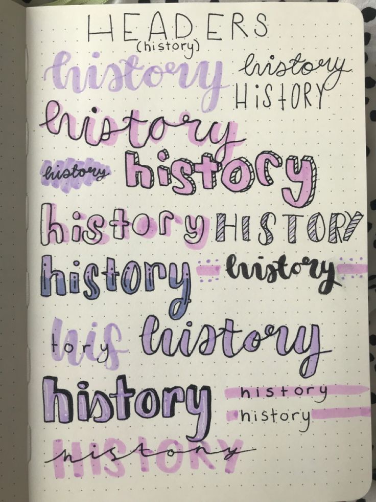 an open notebook with writing on it and the words history written in cursive