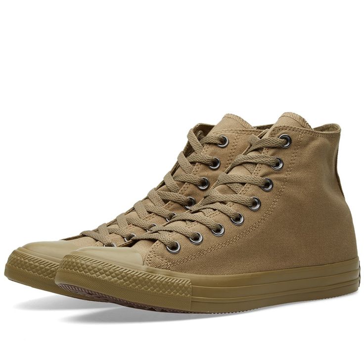 Originally released in 1917, the classic Converse Chuck Taylor All Star is a true icon, just as popular almost a century later. This 1970s iteration boasts tonal olive uppers with a re-tooled construction in the raised foxing, extra padded insole and a reinforced sole unit.  Textile Uppers Canvas Lined Padded Insole Raised Foxing Vulcanized Rubber Cupsole Chuck Taylor Boots, Shoes Converse, Monochrome Color, Converse Chuck Taylor All Star, Mens Accessories Fashion, Womens Converse, Chuck Taylor All Star, Converse Chuck, Shoe Game