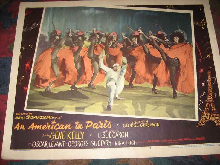 an american in paris movie poster is displayed