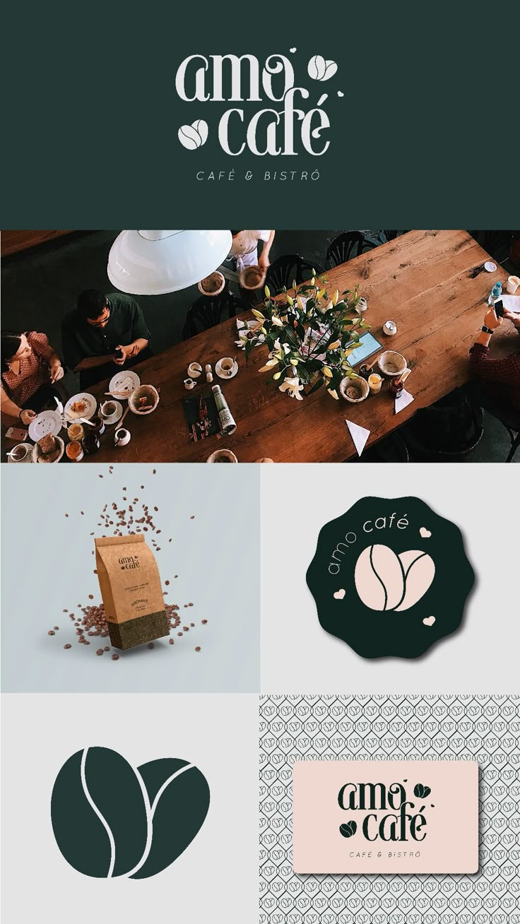 coffee shop logo and business card design