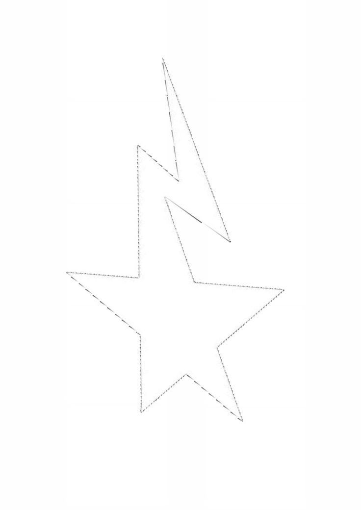 the outline of a star on a white background