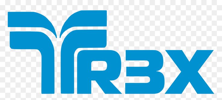 the logo for irbx is shown in blue on a transparent background png