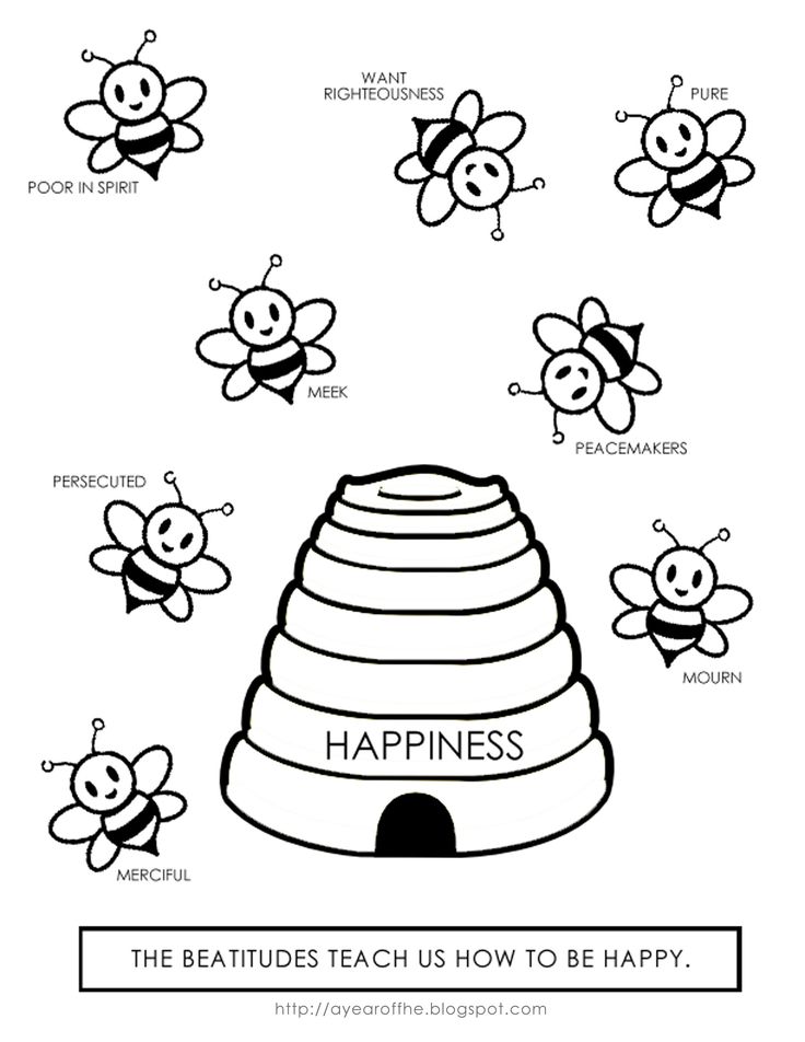 a beehive with bees around it and the words happiness written in black ink