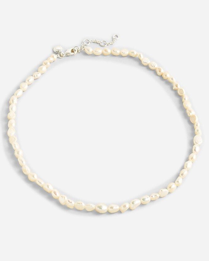 J.Crew: Freshwater Pearl Necklace For Women Pearl Pendant Choker Necklace, Pearl White Pearl Drop Choker Necklace, Pearl-embellished Choker Necklace For Gifts, White Pearl Choker Chain Necklace, Pearl Choker Necklace With Pearl Charm, Long Pearl Drop Chain Necklace, Pearl White Pearl Pendant Choker, Gift Pearl Necklace With Round Beads, Pearl White Choker Necklace With Pearl Charm