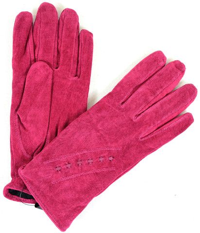 Suede Gloves with Fleece Lining and Stitch Design - Fuschia Pink Suede Gloves, Ladies Accessories, Fuschia Pink, Stitch Design, Leather Gloves, Leather Women, Gloves, Women Accessories, Leather